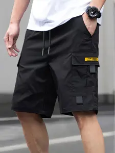 Men’s multi-pack summer cargo shorts with multiple pockets, adjustable drawstring waist, and flap side cargo pocket design.