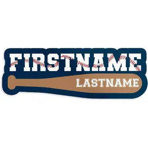3pcs Custom Baseball First Name Last Name Sticker, Personalized Baseball Helmet Decal Stickers, Sports Lover gift
