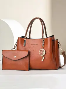 Light luxury women's handbag, two-piece women's bag set, casual, practical, versatile, Durability, women's shoulder bag and crossbody bag, suitable for various occasions, large-capacity internal space, holiday gift for women