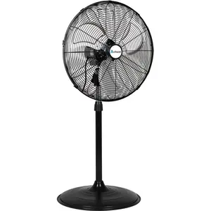 ACHAZEL 20" Oscillating Pedestal Fan, 3 Speeds Industrial Standing Fan with Aluminum Blades Adjustable Height for Commercial Warehouse Garage