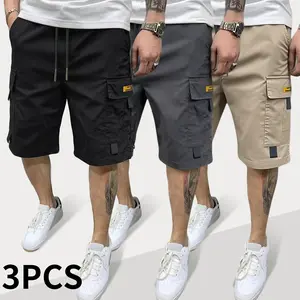 Men's Stretchy Multi-Pocket Cargo Pants, Casual Loose Fit Utility Trousers with Slight Give, Lightweight Breathable Work Bottoms for Outdoor, Construction & Daily Style