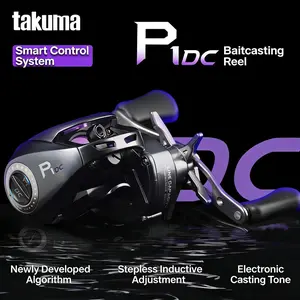 DC baitcaster Takuma P1DC electronic brake baitcasting reel  Electronic Intelligent Brake Baitcasting , Self-Powered  with Gear Infinite Sensing Adjustment, Digital control  smart  lure fishing Lure reel