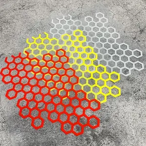 Honeycomb Pattern Car Sticker, Waterproof Vinyl Decal, DIY Creative Decorative Sticker for Motorcycle Helmet, Front Fairing, Fuel Tank, Side Panel, Scooter Body, Car Window
