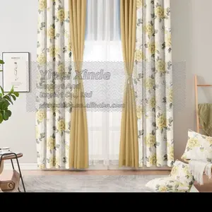 Luxury 10-Piece Window Curtain Set – Modern Blackout Floral Design   Transforme chanm ou ak bèl rido 10 pyès sa yo! Chak set pote yon stil modèn, elegant, epi li byen kouvri limyè a pou yon kay ki pi bèl ak konfòtab.  Kisa ki ladan l (10 pcs): 	•	2 Print