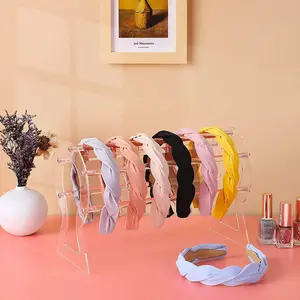 360 Degree Rotating Hair Accessories Organizer, 1 Count Clear Acrylic Hair Clip Display Stand, Hair Accessories Storage Rack for Home Bathroom Bedroom