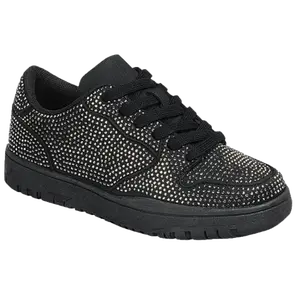 RICH-32 WOMAN CASUAL TENNIE SHOE RHINESTONE EMBELLISHED WITH A SHOE LACE