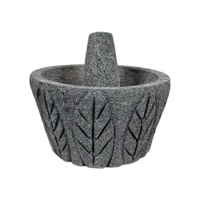 Molcajete Artesanal from San Nicolas de Obispo Michoacan Mexico Unique Piece Handcrafted Mortar and Pestle