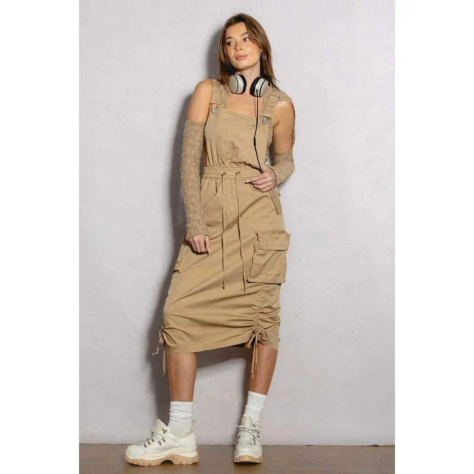 Dungaree Cargo Skirt Jumpsuit