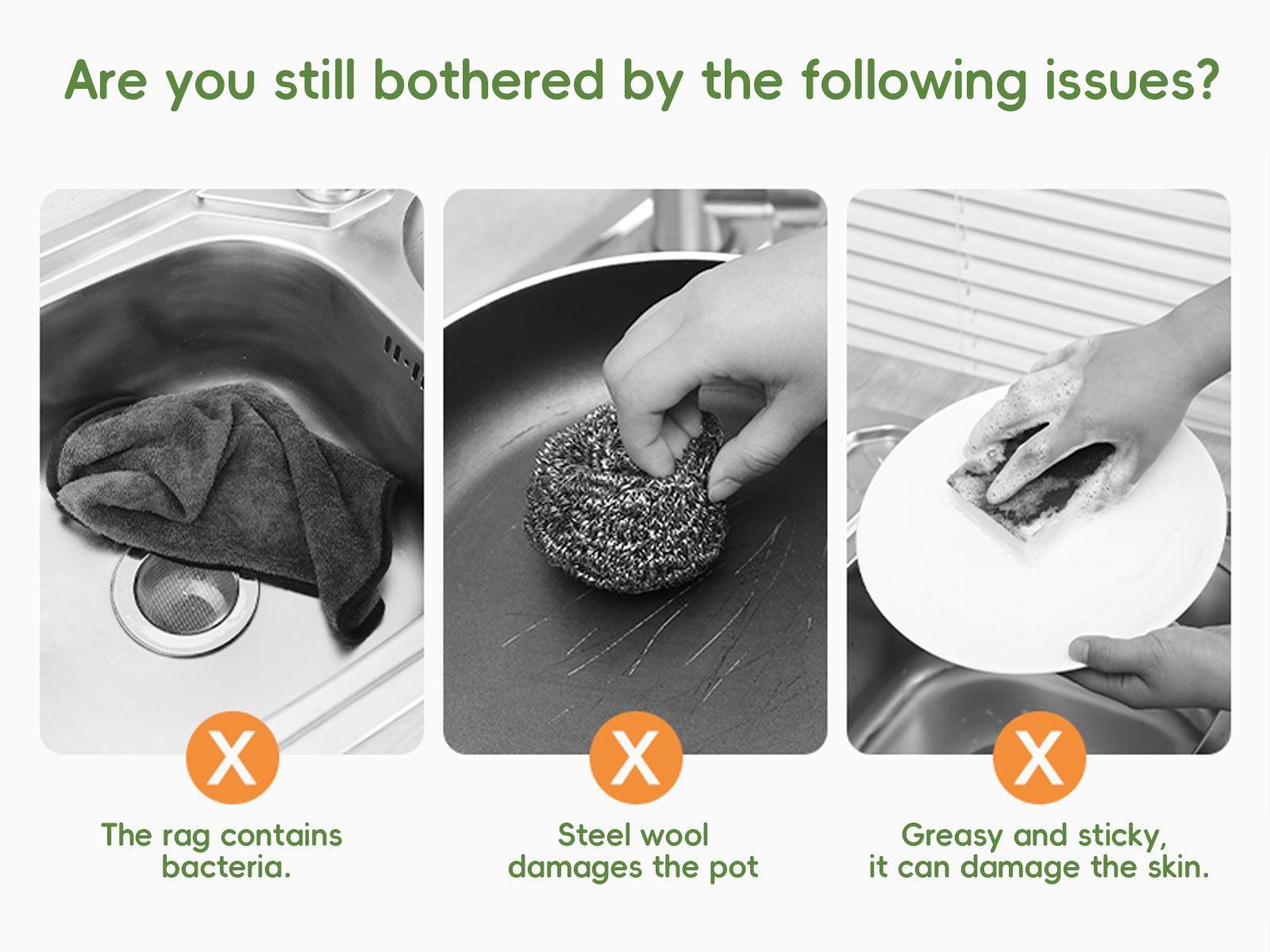 Kitchen pot brush, automatic liquid adding pot brush, Kitchen Brush, Automatic Liquid Filling Comfort Handle Soap pot brush Scrubber, Convenient Pot Scrubber for Manicure, Frying pan cleaning brush, plates, Gentle-on-the-hands cleaning brush