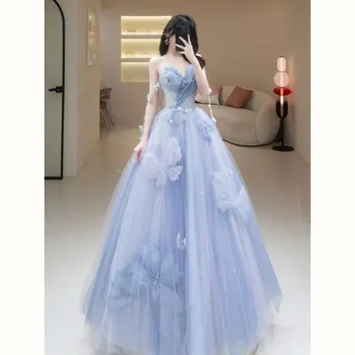 Prom Ball Gowns 2015 Ariana Grande 2015 Blue Dress TikTok Shop