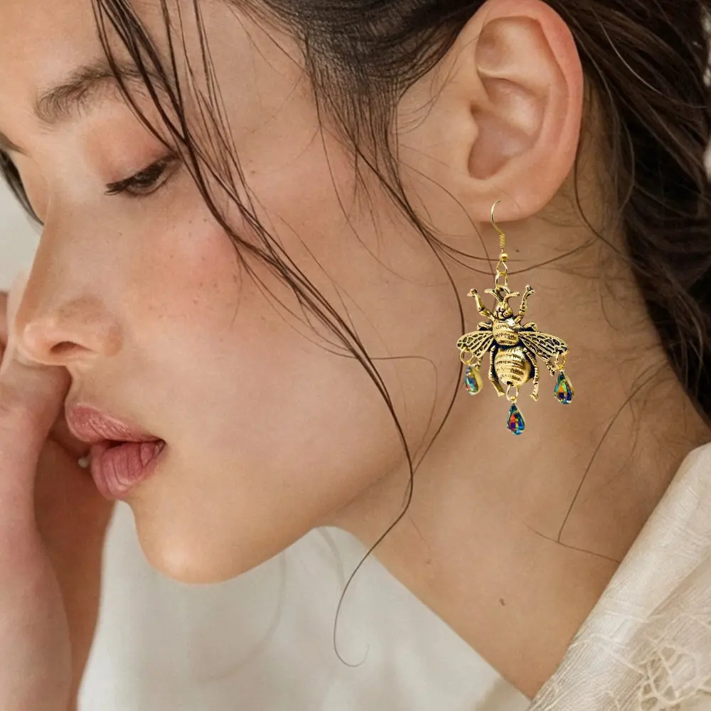 Vintage Cicada Gem Earrings
