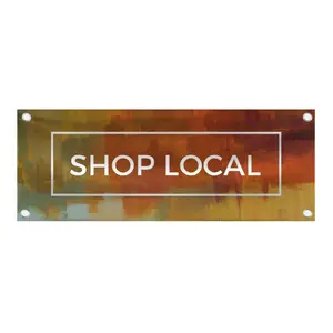 Shop Local Banner, Business Promotion Banner, Art Inspired Small Business Market Banner Banner - 48"x18" Vinyl Banner - 4 Corner Grommets - BAN0013
