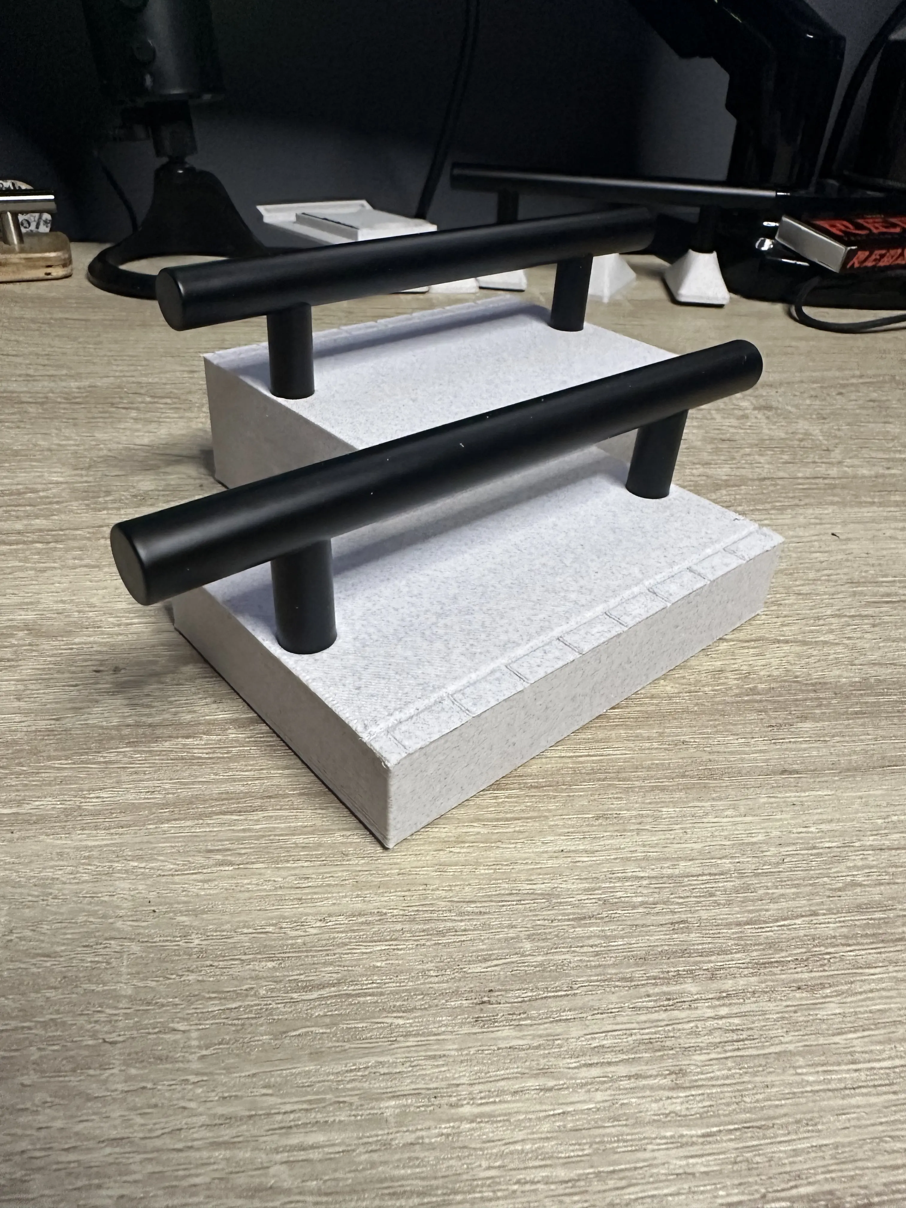 Double Stacked Rail - with brick texture