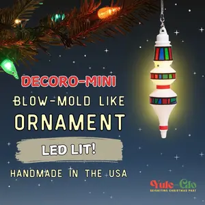 Decoro-Mini “Stained Glass” Christmas Tree Ornament - Vintage Christmas Decor