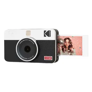 Kodak Mini Shot 2 Retro 4PASS 2-in-1 Instant Digital Camera and Photo Printer (2.1x3.4 inches) + 8 Sheets, White