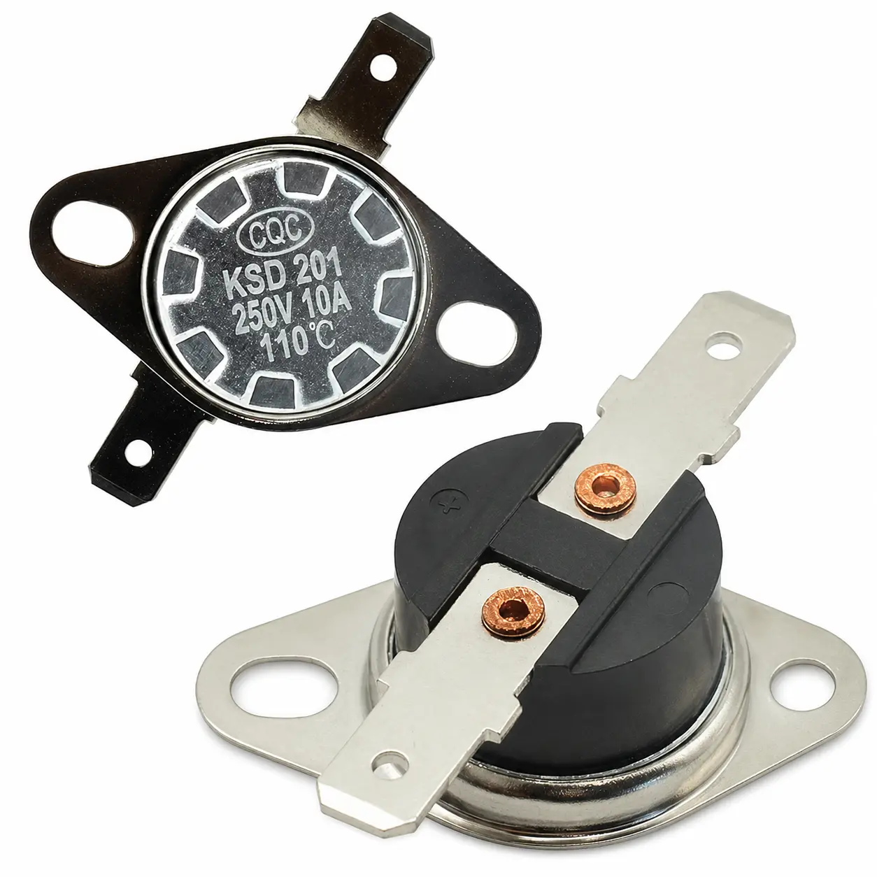 Pack of 2 KSD201 microwave temperature controllers, 110–0, 110°C cut-off temperature control switches, compatible with GE JES1657SMSS