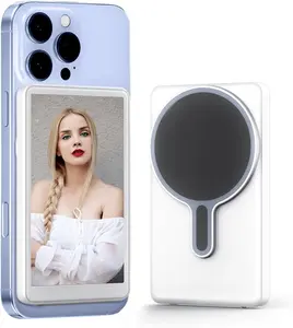 Phone Vlog Selfie Monitor Screen, Magnetic Mount, 1080P Wireless Recording, Using Phone Rear Camera for Selfie Vlog, Live Streaming, TikTok, Compatible with iPhone/Android (1#)