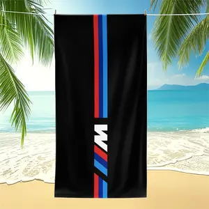 M Performance Stripe Print Beach Towel, Quick-Dry & Ultra Soft Beach Towel for Pool & Beach Days, Stylish Car Enthusiast Towel, Perfect Gift for Racing Fans & Auto Lovers Can be Used as a Pool Towel, Camping Towel, Bath Towel Blanket