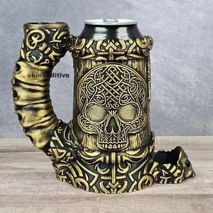 Warlock Dice Tower Mug Can Koozie - Table Top Gaming Cup for 12 oz Cans - DND Gaming Accessory Reusable
