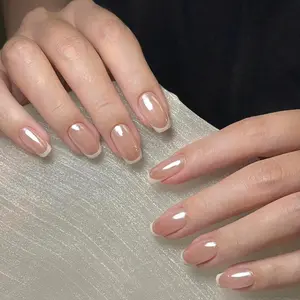 Lila Press-On Nail - 28-Day Stay-Power Instant Curing Gel Glue X-COAT Technology BTMMA Material for Salon-Quality Manicure at Home