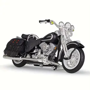 1:18 Scale Motorcycle Replica Alloy Model with Functional Engine and Stand Collectible Toy for Boys Men and Motorcycle Enthusiasts Plush Stuffed