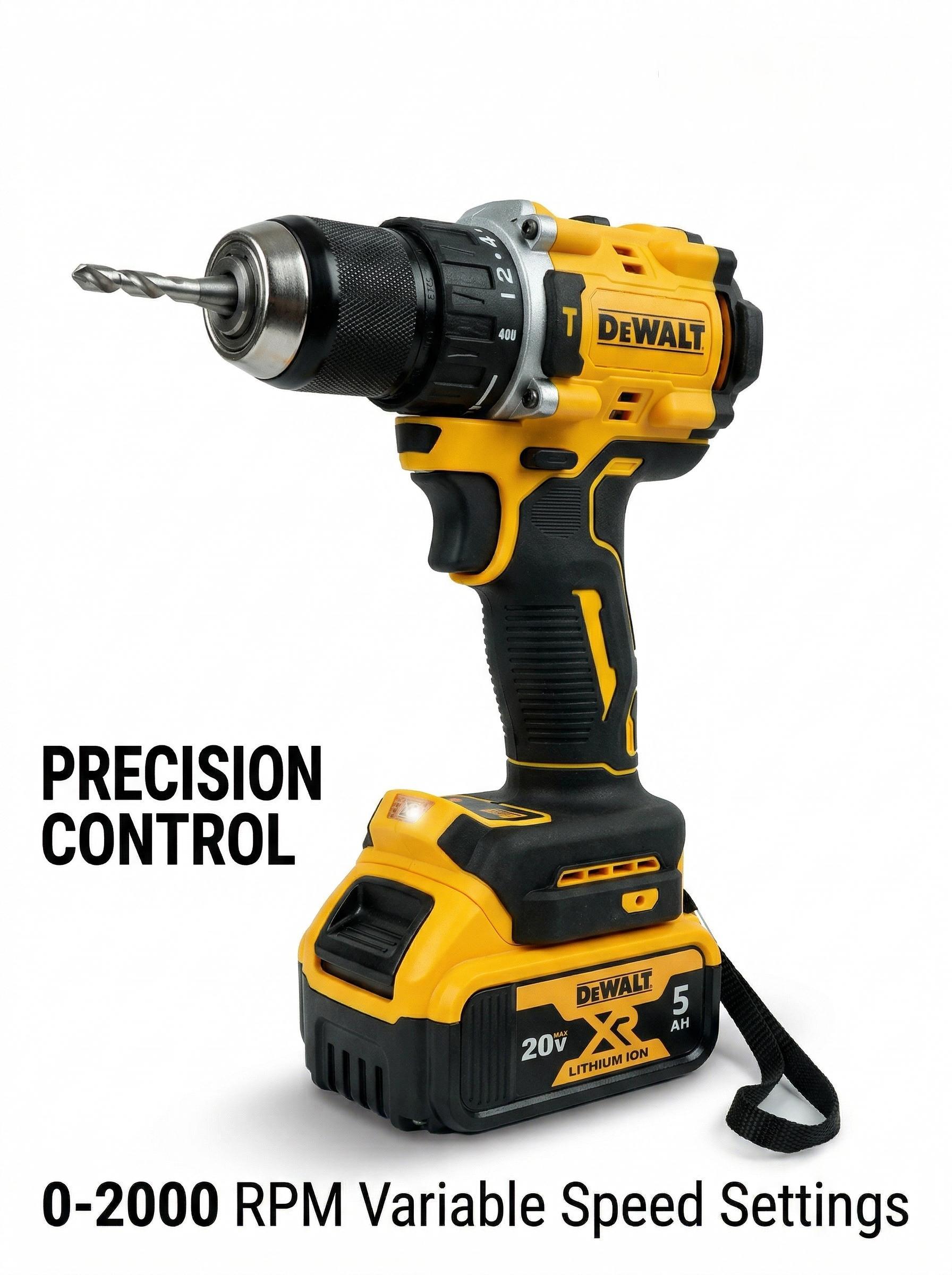 DEWALT DCF805 20V Impact Driver with Battery & Charger – 1/2 Inch Chuck – 0-2000 RPM – For General Fastening Applications