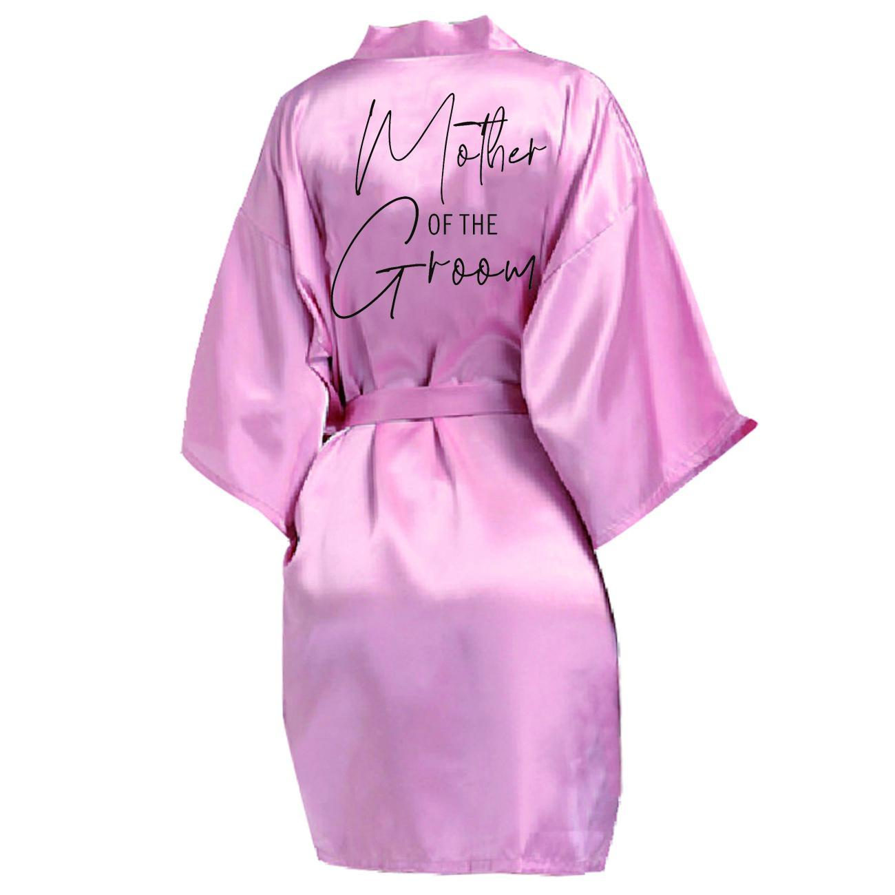 Wedding Bride Bridesmaid Robes for Women Bridal Party Gifts Team Dress Gown Silk Satin Sleepwear Kimono Printing Letter