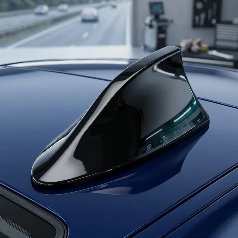 Universal Car Shark Fin Antenna Cover: Enhances FM/AM Radio Signal Reception, Easy-Adhesive Exterior Roof Decor for Improved Aesthetics & Better Wireless Signal Receiver, High Gain Antenna Car Accessories