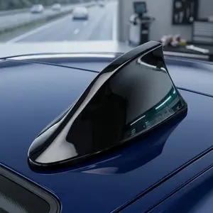 Universal Car Shark Fin Antenna Cover: Enhances FM/AM Radio Signal Reception, Easy-Adhesive Exterior Roof Decor for Improved Aesthetics & Better Wireless Signal Receiver.
