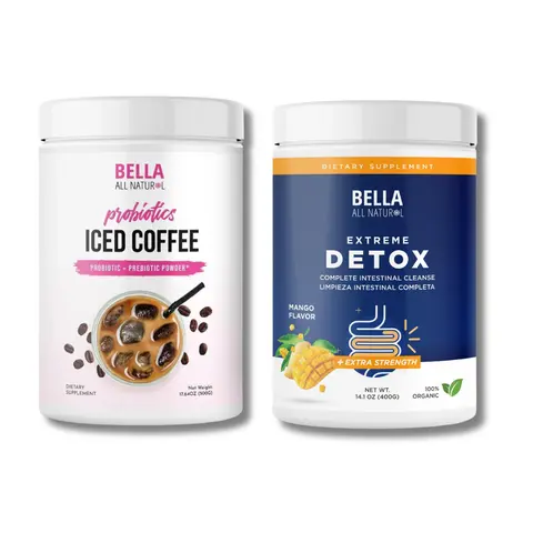 Bella All Natural Mango Cleanse and Probiotics Iced Coffee Duo