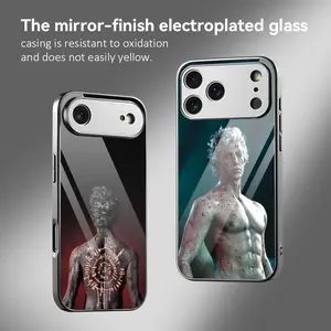 B-Baldur's G-Gate 3 BG3 Phone Case For iPhone 17 16 15 14 13 12 Pro Max Plus Electroplated Metal Bumper Case Slim Tempered Glass Back Casing Advanced Materials Shockproof Anti-Scratch Luxury Case Fashion Durable Stylish Protective