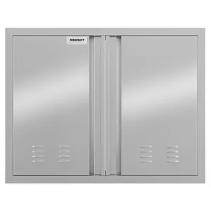 GARVEE Stainless Steel Outdoor Kitchen Doors: Double Access Doors with Recessed Handle for BBQ Islands, Available in Various Sizes (24" H x 26" W, 24" H x 36" W, 24" H x 24" W, 21" H x 30" W, 21" H x 42" W, 24" H x 31" W, 21" H x 36" W)