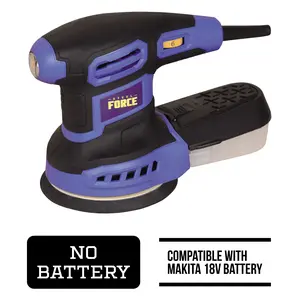 STEEL FORCE Random Orbit Sander 5-Inch 3A 360W Variable Speed with 6000-13000 OPMS Motor & Improved Dust Collection