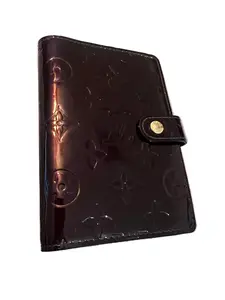 Pre-owned Louis Vuitton Leather Small Leather Goods Patent Amarante Agenda