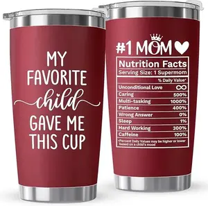 [BNB Christmas Gift] My Favorite Child Gave Me This Cup - Christmas Mom Tumbler 20oz Funny Gift for Mom from Kids, Christmas Gift for Mom from Daughter or Son