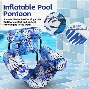 Inflatable swimming pool floating chair for adults - a new fabric floating bed that is specially designed for adults, detachable and extremely comfortable, suitable for swimming pool relaxation.