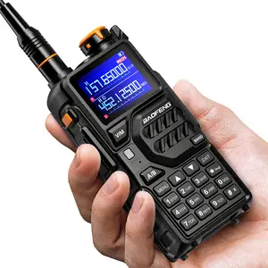BAOFENG K5 PLUS Tri-Band Handheld Amateur Radio Walkie-Talkie, Long Range NOAA Weather Receiver, High Power Two-Way Radio with One-Key Frequency Matching