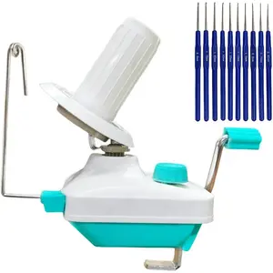 Yarn Ball Winder, Weaving Ball WinderNeedle Craft Yarn Ball Winder, Easy to Set Up and Use,Sturdy with, Including 10 Sizes Crochet Hooks Set