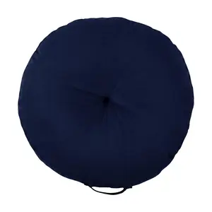 Sorra Home 24" Circle Sunbrella Floor Pillow wi th Handle