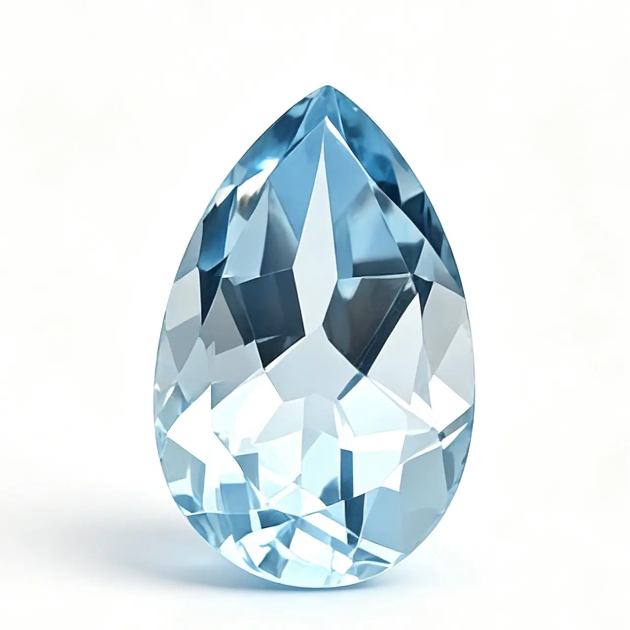 Natural Sky Blue Pear Cut Topaz With Certificate