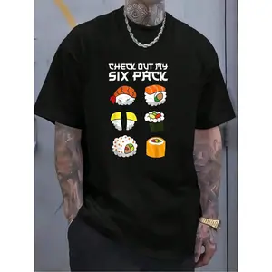 Hilarious Sushi "Six Pack" Tee – Soft Unisex Summer Casual Graphic Top