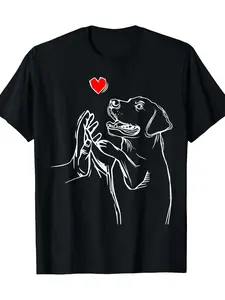 Labrador dog love gold black Labrador dog mom and dad T-shirt, men's T-shirt, 220g, durable cotton feel, Thanksgiving, Black Friday, for workers, Halloween, party look, street casual look