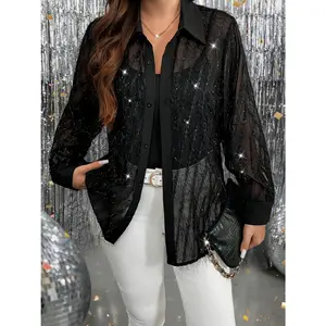 Fringe Button Up Long Sleeve Shirt