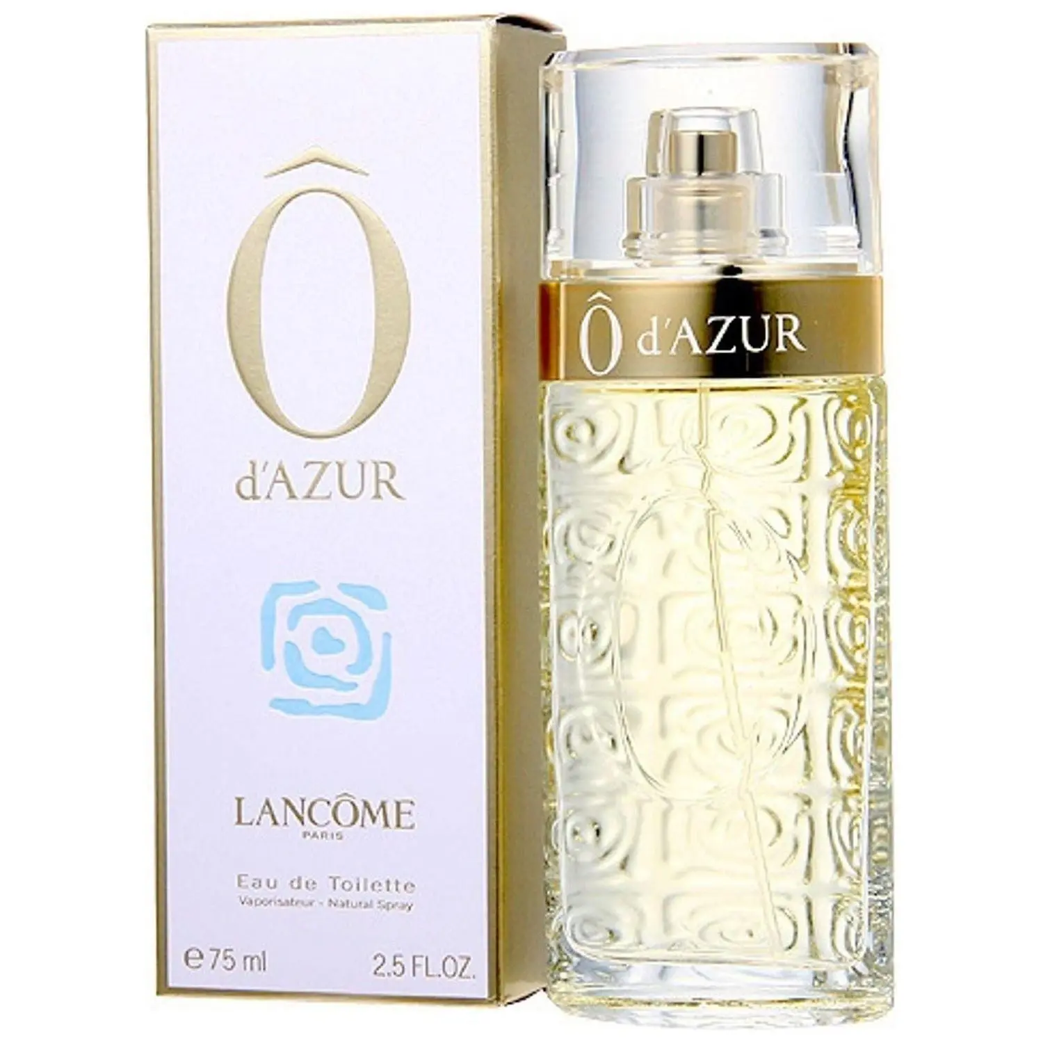 Lancôme O d'Azur Eau de Toilette Spray - Elegant Spicy Fresh Citrus Women's Perfume with Peony, Lemon, Bergamot & Musk Notes, 2.5 fl oz, Rose, Peonies, Perfumes For Women, Women's Fragrance