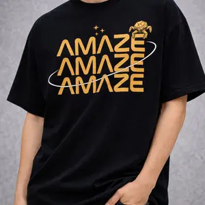 Amaze Space Graphic Tee, Funny Sci-Fi T-Shirt for Men, Retro Space Design, Book Lovers Gift