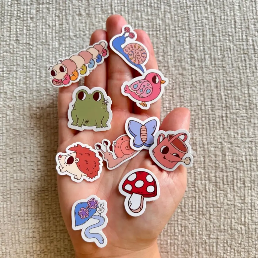 Pick Your Spring Mini Sticker Pack Customizable Waterproof Stickers with Various Figures Animals & Retro Designs Multicolor Decorative Waterproof Prop for Personalization and Expression