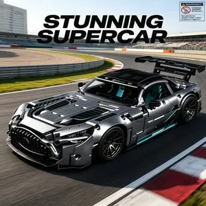 1466 Pieces Tech Sports Car Building Blocks, High Difficulty Moc Assembly Collectible Display, Unisex Figurines & Miniatures Set, Building Model Kit