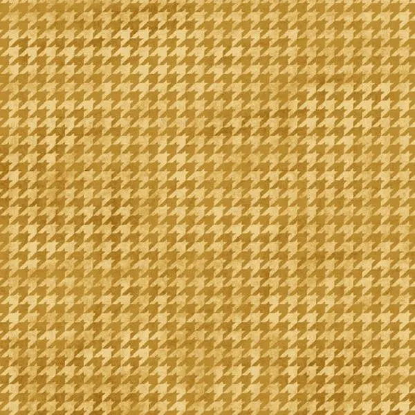 Fabric Henry Glass Gold Houndstooth Basics by the Quarter Yard 8624-33