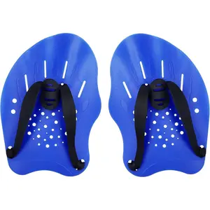 Contoured Swim Hand Paddles For Swimming Training with Adjustable Straps and Swimming Fins