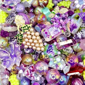 Napa Valley, Colorful Resin Acrylic Beads and Charms Mix for Beadable DIY Pen, Keychains, & Phone Chains Dragon Theme Creative Expression Kit with Metal and Rhinestone Focal Beads Beadable Pen Mix